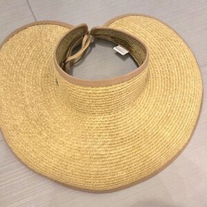 Scala Collezione Flexible Roll Up Wide Brim Straw Sun Hat Visor Packable
